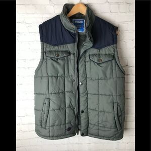 Vigo Blue Gray Vest 100% Nylon XL